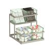 Cal-Mil 3604-39 11in x 10.5in x 11.5"H Silver Coffee/Tea/Condiment Organizer 