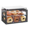 Cal-Mil 3624-96 Midnight Bamboo 20.25inx 12.75in x 13.25"H 2-Tier Display Case 