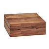 Cal-Mil 3628-4-78 Mid-Century 12in x 12in x 4"H Walnut Square Display Riser 
