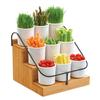 Cal-Mil 3638-60 Bamboo 14.5inx 13inx 12.25in Natural 3-Tier Condiment Organizer 