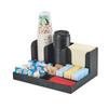 Cal-Mil 3664-13 14in x 11in x 6.5"H Black Plastic Condiment Organizer 