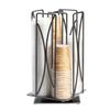 Cal-Mil 369 8in x 8in Black Iron (4) Section Revolving Cup/Lid Organizer 