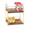 Cal-Mil 3704-2-46 Mid-Century 13in x 12in x 16.5"H 2-Tier Display Stand 