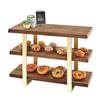 Cal-Mil 3708-46 Mid-Century 32in x 13.5in x 25.5"H Walnut Display Stand 