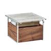 Cal-Mil 3711-49 Mid-Century 12in x 12in x 7.25"H Walnut Chafing Dish Frame 