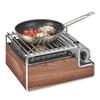 Cal-Mil 3712-49 Mid-Century 14.25inx 12.75inx 7.25"H Walnut Butane Stove Frame 