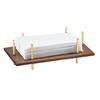 Cal-Mil 3718-46 Mid-Century 10in x 5.5in x 3.5"H Brass Frame Napkin Holder 