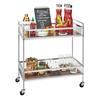 Cal-Mil 3719-49 Mid-Century 27in x 16in x 36"H Chrome Frame Beverage Cart 
