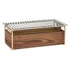 Cal-Mil 3722-46 Mid-Century 22in x 12in x 7.5"H Walnut Chafing Dish Stand 