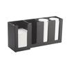 Cal-Mil 376-13 Classic 17.5in x 5in x 8"H Black Condiment Organizer 