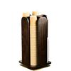Cal-Mil 378-112 Heritage 8in x 8in x 18.25"H Dark Oak Wood Cup & Lid Organizer 