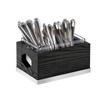Cal-Mil 3811-87 Cinderwood 9.5in x 6.75in x 4.75"H Dark Oak Flatware Display 