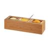 Cal-Mil 3836-3-60 Bamboo 15.75in x 5.5in x 8.75in Bar Condiment Holder 