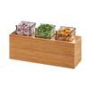 Cal-Mil 3837-3-60 Bamboo 11.75in x 7.5in x 6.25"H Bar Condiment Holder 