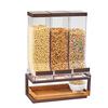 Cal-Mil 3909-84 Sierra 18inx 10inx 24"H Clear Cereal Dispenser with (3) 10L Bins 