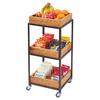 Cal-Mil 3921-84 Sierra 14.75in x 14.75in x 35"H Rustic Pine Merchandiser Cart 