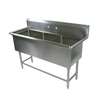 John Boos 3 Compartment 30in x 24in Stainless Steel Pro-Bowl Sink - 3PB30244 