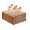 Cal-Mil 432-6-60 Bamboo 12in x 12in x 6"H Natural Display Riser 