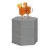 Cal-Mil 435-11-83 Ashwood 12in Dia. x 11"H Gray Oak Hexagon Display Riser 