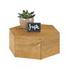 Cal-Mil 435-5-99 Madera 12in Dia. x 5"H Rustic Pine Hexagon Display Riser 