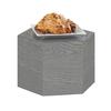Cal-Mil 435-8-83 Ashwood 12in Dia. x 8"H Gray Oak Hexagon Display Riser 