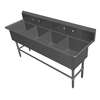 John Boos 4 Compartment 18in x 18in Stainless Steel Pro-Bowl Sink - 4PB184 