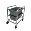 Channel Manufacturing 502LA 19in x 26in x 29.5in Welded Aluminum Bus Bin Cart 