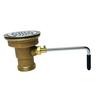 Fisher 52434 DrainKing™ Cast Brass Waste Valve with Flat colander 