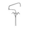 Fisher 52841 Deck-Mount Faucet with 10in Swing Spout & Swivel Stems 