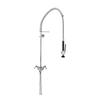 Fisher 53007 Deck-Mount Spring Pre-Rinse Unit with Check Stems & 21in Riser 