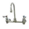 Fisher 53260 8in Wall-Mount Faucet with 6in Gooseneck Spout & Swivel Stems 