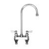 Fisher 53872 4in Deck-Mount Faucet with 6in Gooseneck Spout & Swivel Stems 
