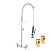 Fisher 55400 8in Backsplash Spring Pre-Rinse Unit with Close Elbows 