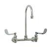Fisher 57584 8in Wall-Mount Faucet with 6in Gooseneck Spout & Swivel Stems 