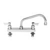 Fisher 57630 8in Deck-Mount Faucet with 6in Swing Spout & Swivel Stems 