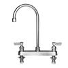 Fisher 57789 8in Deck-Mount Faucet with 12in Gooseneck Spout & Swivel Stems 