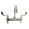 Fisher 57967 8in Deck-Mount Faucet with 12in Gooseneck Spout & Swivel Stems 