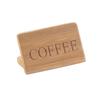 Cal-Mil 606-1 Bamboo 3in x 2"H Natural "Coffee" Beverage Sign - 1dz 