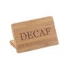 Cal-Mil 606-2 Bamboo 3in x 2"H Natural "Decaf" Beverage Sign - 1dz 