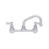 Fisher 60968 8in Backsplash Faucet with 10in Swing Spout & Swivel Stems 