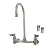 Fisher 61247 8in Backsplash Faucet with 12in Gooseneck Spout & Close Elbows 