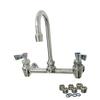 Fisher 61263 8in Backsplash Faucet with 12in Gooseneck Spout & EZ-Install 