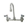 Fisher 61298 8in Backsplash Faucet with 12in Gooseneck Spout & Swivel Stems 