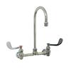 Fisher 61484 8in Backsplash Faucet with 6in Gooseneck Spout & Swivel Stems 