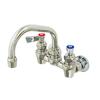Fisher 62316 4in Backsplash Faucet with 8in Swing Spout & Swivel Stems 