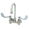 Fisher 62510 4in Backsplash Faucet with 12in Gooseneck Spout & Swivel Stems 