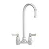 Fisher 62669 4in Backsplash Faucet with 6in Gooseneck Spout & Swivel Stems 