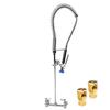 Fisher 67997 Stainless Steel 8in Backsplash Pre-Rinse Unit with Close Elbows 