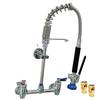 Fisher 70010 8in Backsplash Low-Profile Spring Pre-Rinse with Close Elbows 