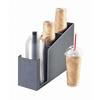 Cal-Mil 724 Classic 15.5in x 5in Black Plastic Cup/Lid Organizer 